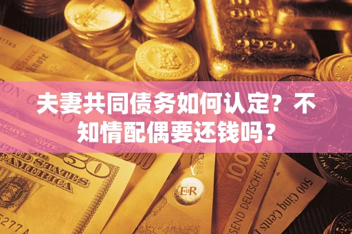 北京夫妻共同债务如何认定？不知情配偶要还钱吗？