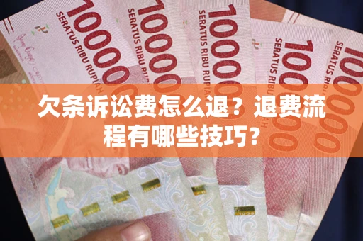 北京欠条诉讼费怎么退？退费流程有哪些技巧？
