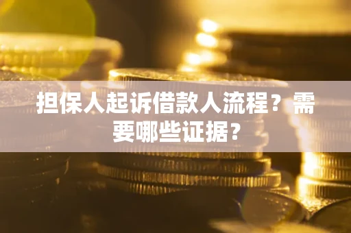 北京担保人起诉借款人流程?需要哪些证据? 北京担保人起诉借款人流程?需要哪些证据?