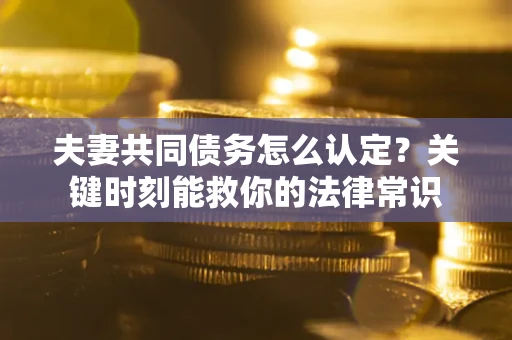 北京夫妻共同债务怎么认定？关键时刻能救你的法律常识